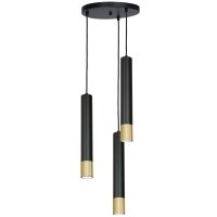 H&auml;ngelampe Schwarz Gold Esstisch GU10 Metall Esstisch