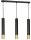 Pendelleuchte Metall 3-flammig Schwarz Gold GU10 Modern