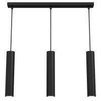 Hängelampe Metall Schwarz Modern 3-flammig GU10 VISHAL