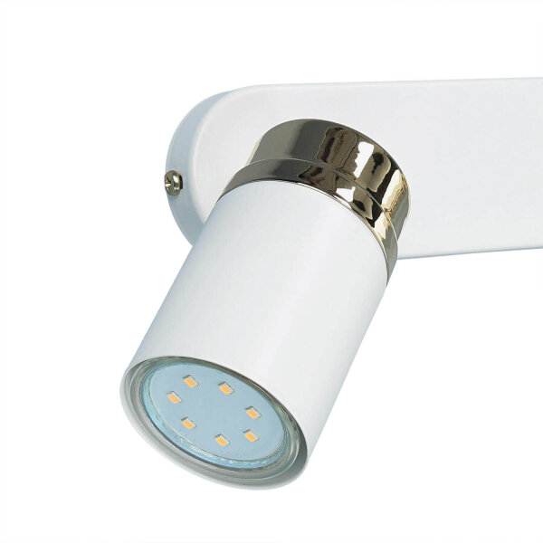 Deckenstrahler Spot Metall Modern Weiß Gold 2-flammig