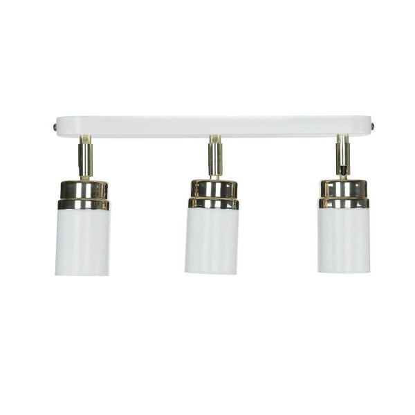 Spot Strahler Decke Weiß Gold 3x GU10 Metall EVIE