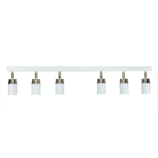 Strahler Weiß Gold 90 cm 6-flammig GU10 Metall