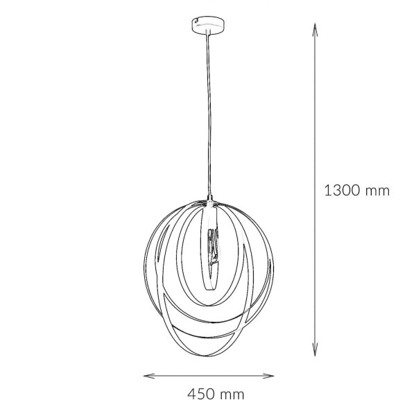 Hängelampe MAE Metall rund Modern verstellbar für E27
