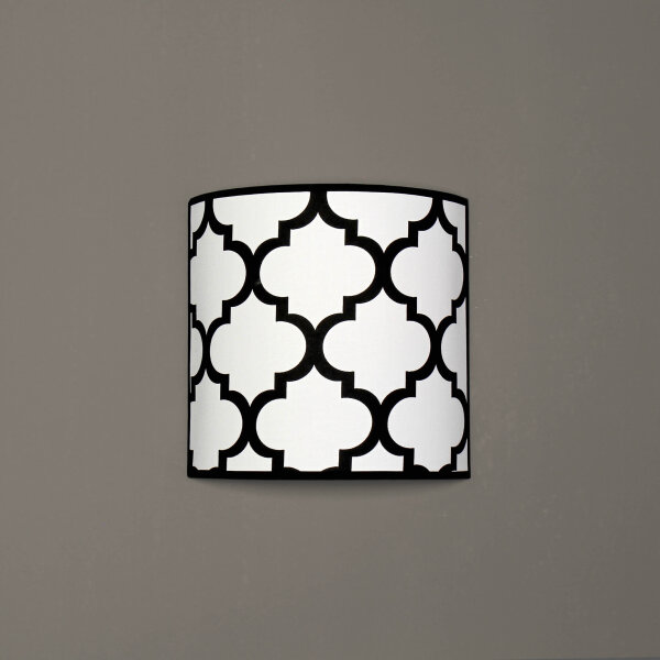 Wandlampe Up Down Weiß Schwarz Retro Muster E14