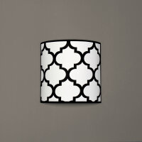 Wandlampe Up Down Weiß Schwarz Retro Muster E14