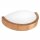 Wandleuchte Glas Holz E27 Natur Modern blendarm Flur