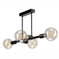 Deckenlampe Wohnzimmer Metall Schwarz für 8x E27
