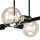 Deckenlampe Wohnzimmer Metall Schwarz für 8x E27