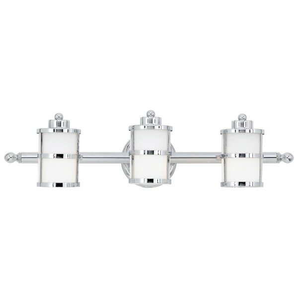 LED Wandlampe ENISA Chrom Metall Glas Bad Leuchte