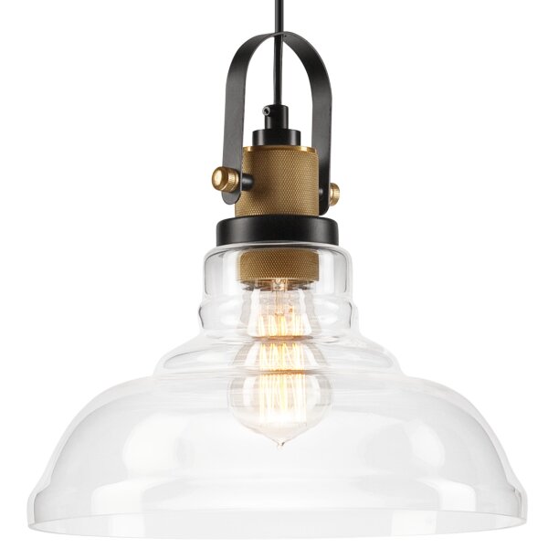 Pendelleuchte Industrial Vintage Glas Schirm E27