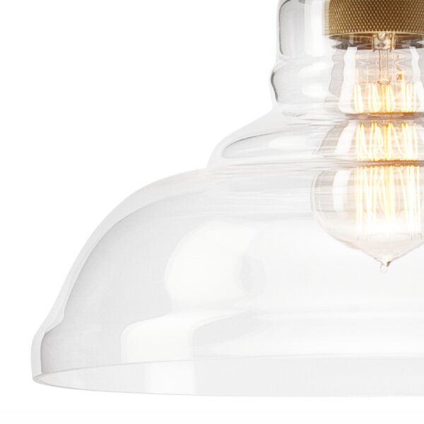 Pendelleuchte Industrial Vintage Glas Schirm E27