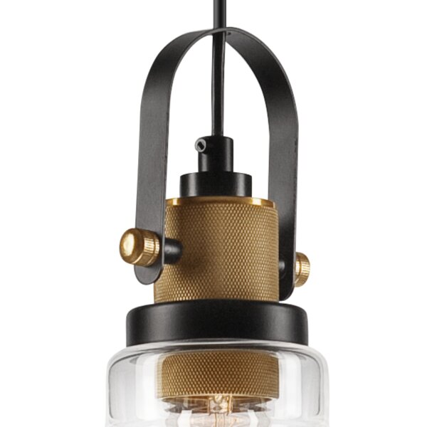 Pendelleuchte Industrial Vintage Glas Schirm E27