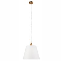 Pendelleuchte Weiß Stoff Schirm Ø 30 cm Vintage
