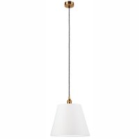 Pendelleuchte Weiß Stoff Schirm Ø 30 cm Vintage