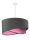 Stoff Pendelleuchte BRANDO Grau Rosa Ø50cm