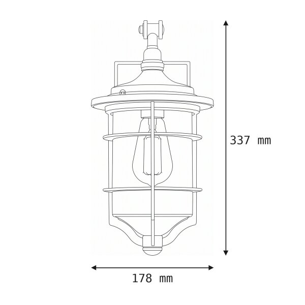 Wandlaterne HUGH maritimes Design E27 IP44 Haus Hof