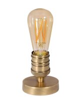 Kleine Tischlampe Industrie Design Echt-Messing rund