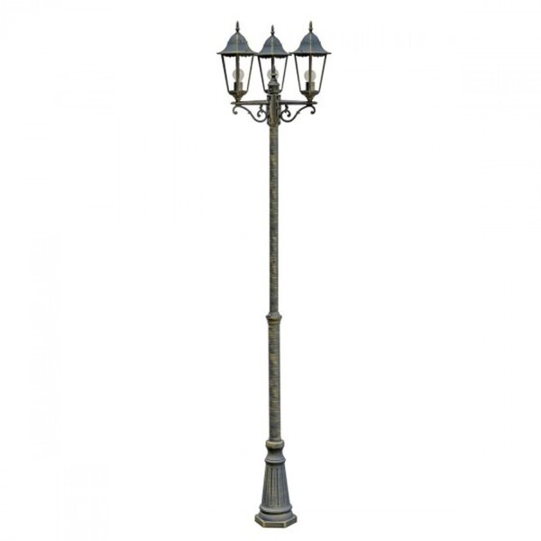 Kandelaber MIGDAL in Bronze 220cm Rustikal Weg Garten