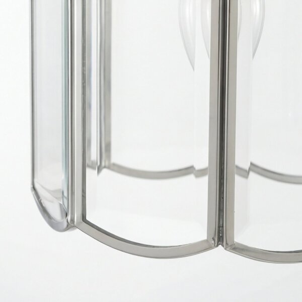 Pendelleuchte Chrom Glas E27 L:17,8 cm Klassisch Modern