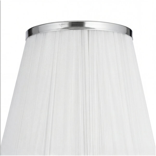 Wandleuchte Chrom 2x E14 B:36 cm Stoff Glas Zugschalter