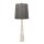 Design Bodenlampe Metall Stoff in Nickel Dunkelgrau