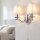 Wandlampe Chrom B:37 cm E14 Zugschalter Stoff blendarm