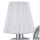 Wandlampe Chrom B:37 cm E14 Zugschalter Stoff blendarm
