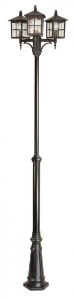 Rustikale Wegeleuchte Schwarz 180-280cm IP43 E27