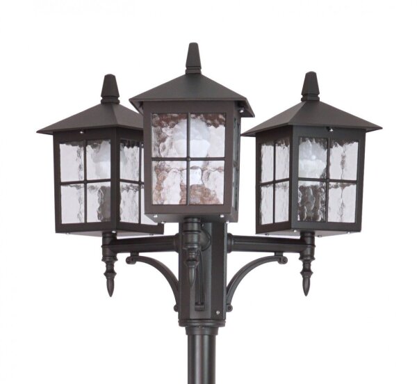 Rustikale Wegeleuchte Schwarz 180-280cm IP43 E27