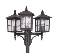 Rustikale Wegeleuchte Schwarz 180-280cm IP43 E27