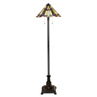 Stehleuchte Tiffany Stil Bronze 158cm Bodenlampe