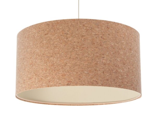 Boho Hängelampe rund E27 Ø 60 cm Kork Modern Esstisch