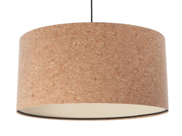 Hängeleuchte rund Ø 50 cm Modern Kork Natur Schwarz E27