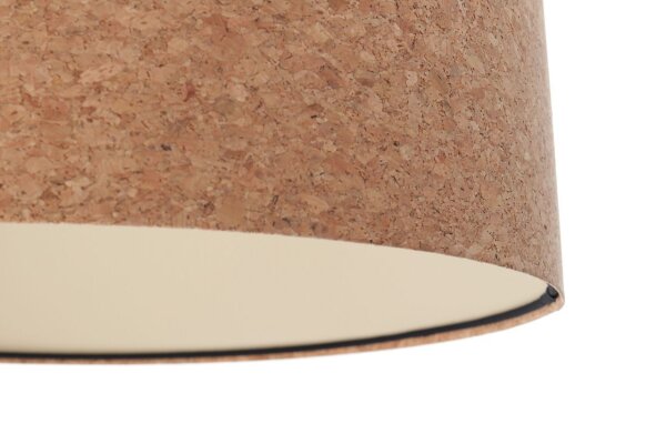 Hängeleuchte rund Ø 50 cm Modern Kork Natur Schwarz E27