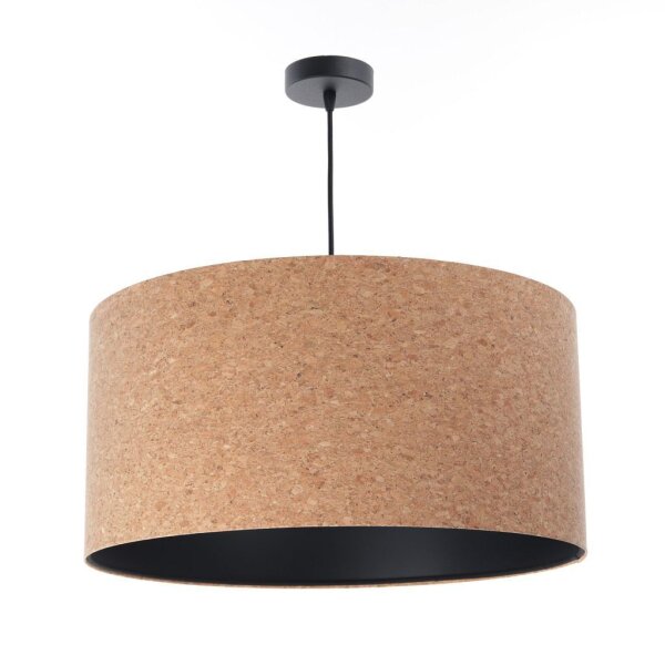 Hängelampe E27 Ø 30 cm Natur Schwarz Kork Modern