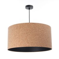 H&auml;ngelampe E27 &Oslash; 50 cm Natur Schwarz Kork Modern