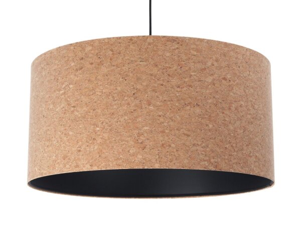 Pendelleuchte Esszimmer E27 Ø 60 cm Natur Schwarz Kork