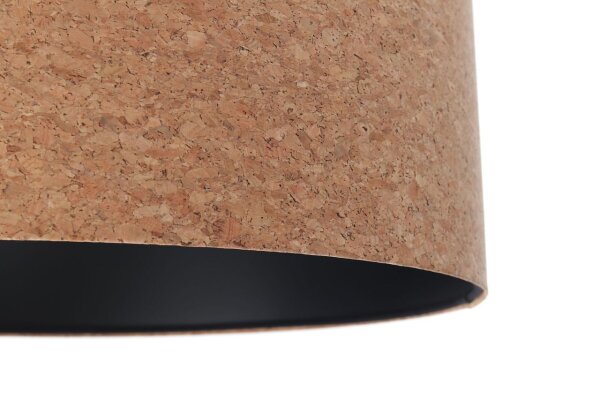 Pendelleuchte Esszimmer E27 Ø 60 cm Natur Schwarz Kork