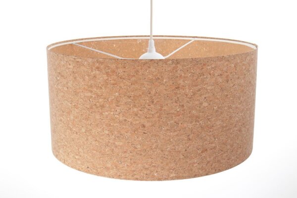 Pendelleuchte E27 Ø 50 cm rund Natur Weiß Kork Modern