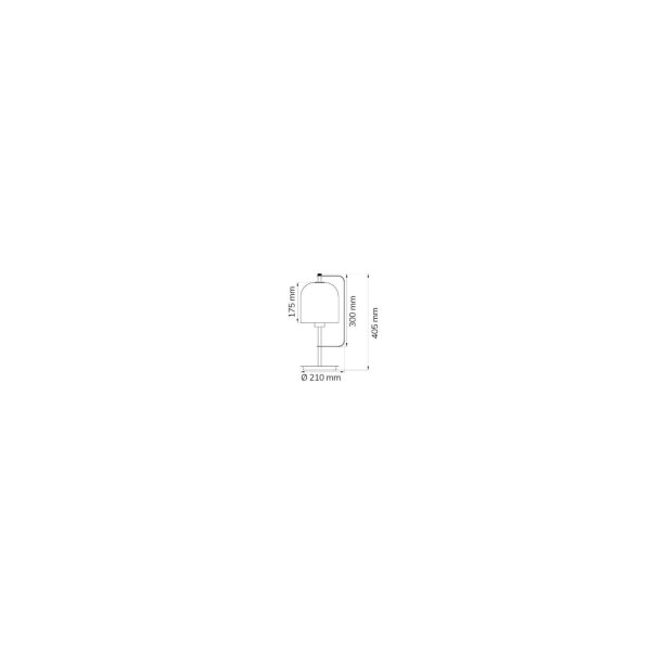 Tischlampe Schwarz Glas Metall 40,5 cm E27 Modern