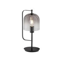 Tischlampe Schwarz Glas Metall 40,5 cm E27 Modern