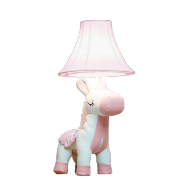 Tischlampe Einhorn Rosa 51 cm Kinderzimmer Schlafzimmer
