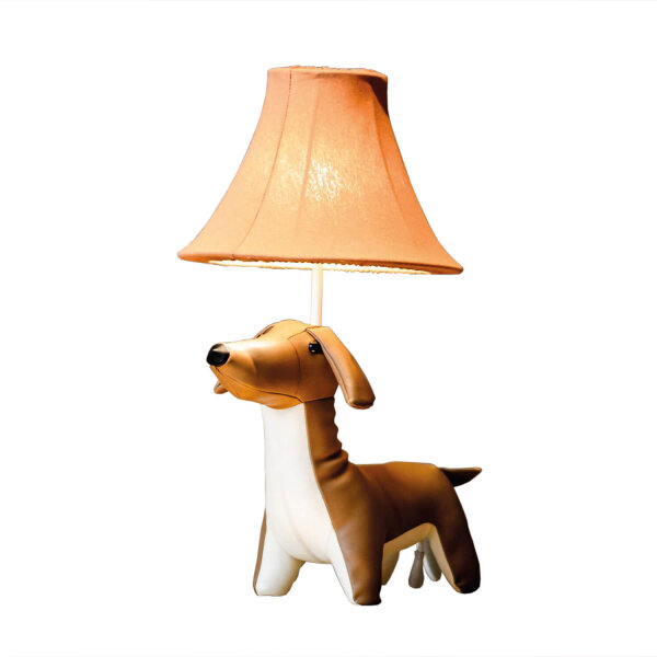 Tischlampe Braun Hund 48 cm Kinderzimmer Wohnzimmer