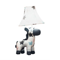 Tischlampe Pferd Weiß Rosa Blau 47cm Kinder Erwachsene