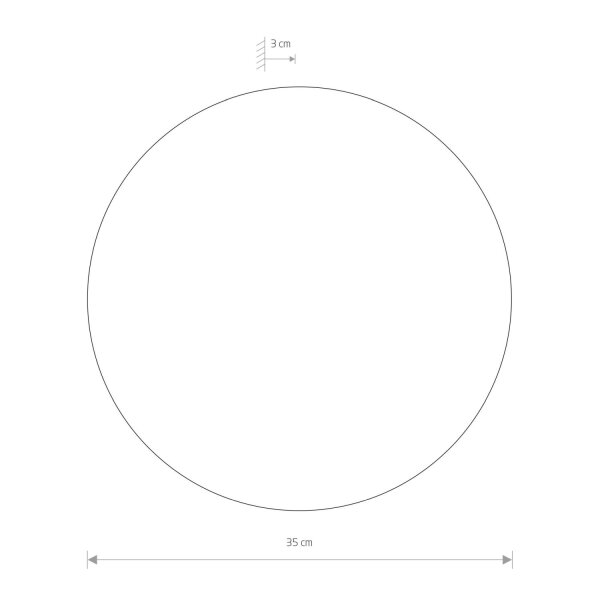 LED Wandlampe Weiß Ø35cm rund 3000 K 780 lm