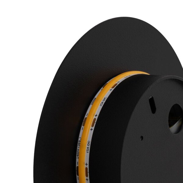 LED Wandlampe rund Ø20cm flach Metall Indirektes Licht