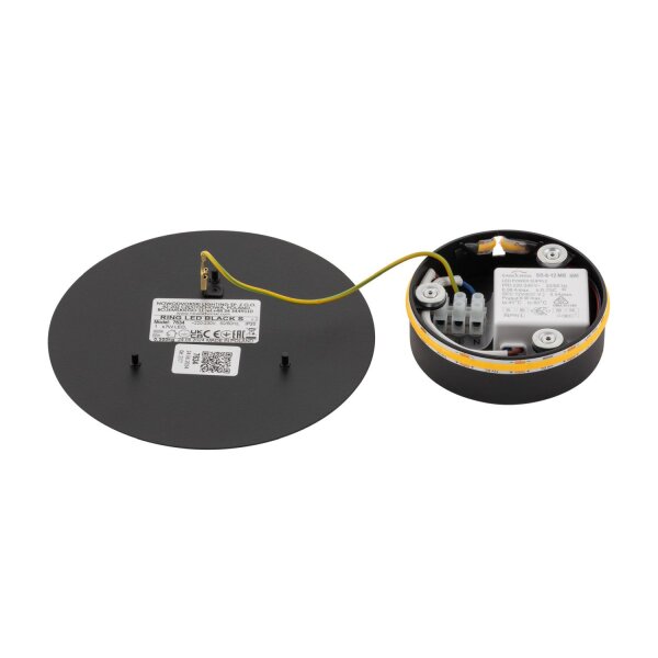 LED Wandlampe rund Ø20cm flach Metall Indirektes Licht