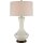 Tischlampe Weiß Retro Metall Stoff 80 cm hoch E27