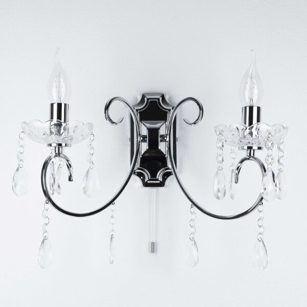 Wandlampe Kristall Klassisch 2x E14