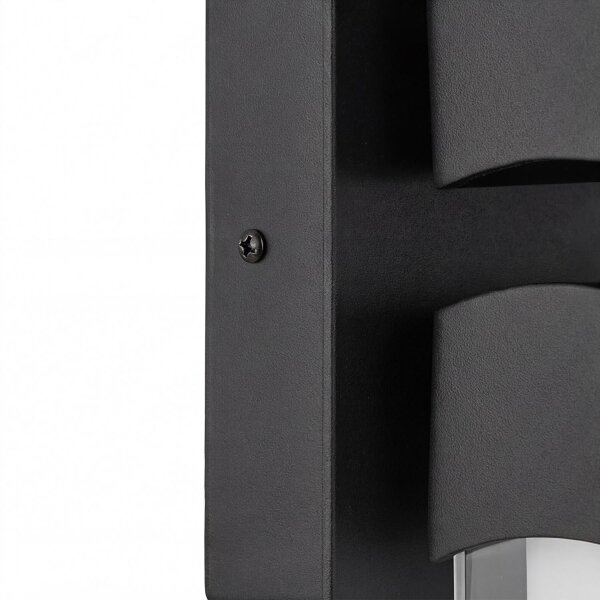 LED Wandlampe außen Up Down eckig IP54 Schwarz